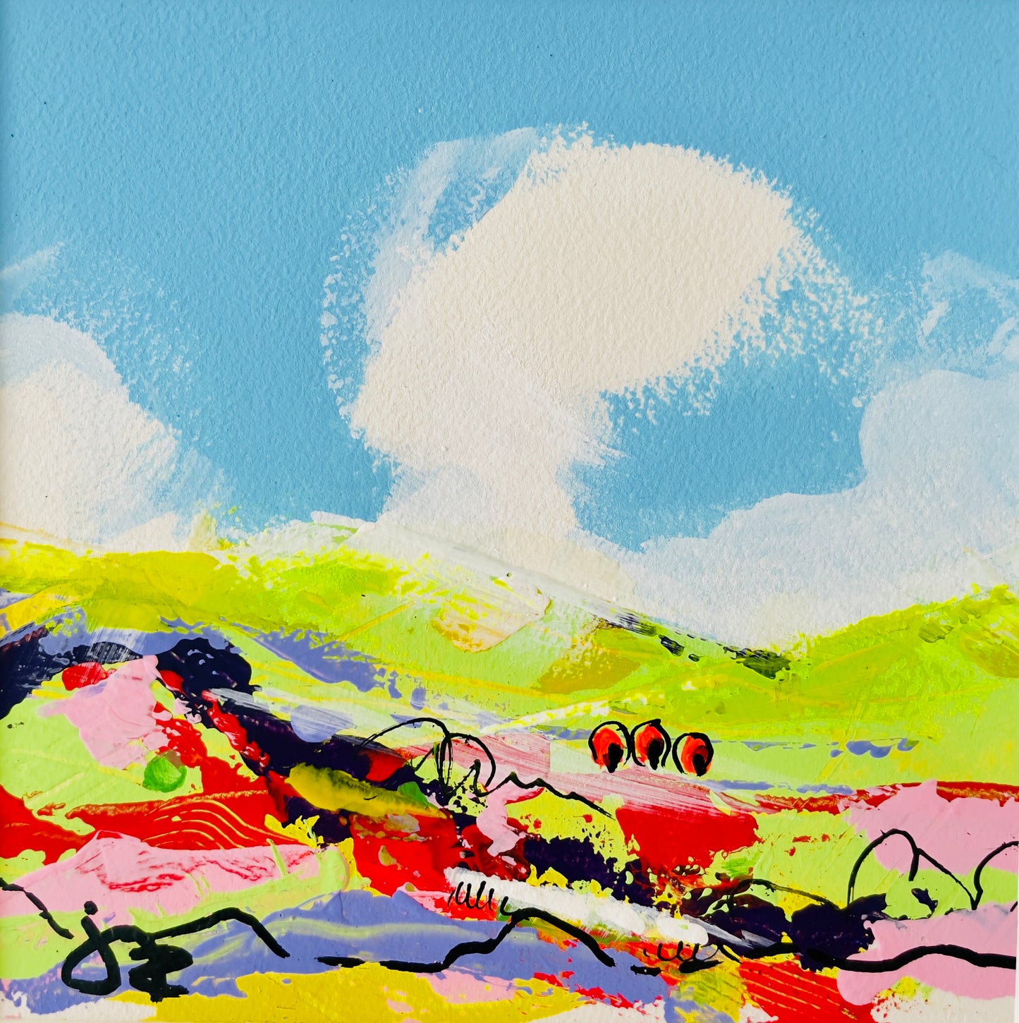 Empinado - Pintura sobre lienzo